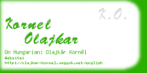 kornel olajkar business card