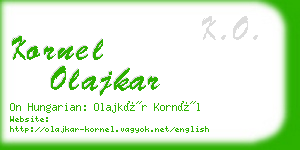 kornel olajkar business card